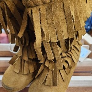 Toddler SZ 11 Fringe Boots w/Zipper